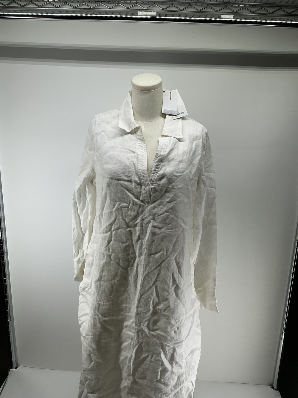 100% European Linen Popover Maxi Dress
